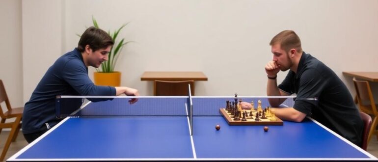 Настольный теннис и шахматы: когда скорость встречается с мыслью