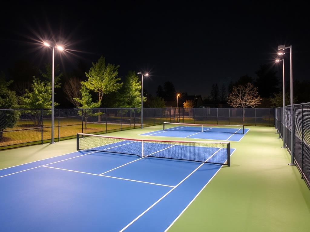 Теннисные корты и спортивные площадки. Освещение, ограждения и безопасность
