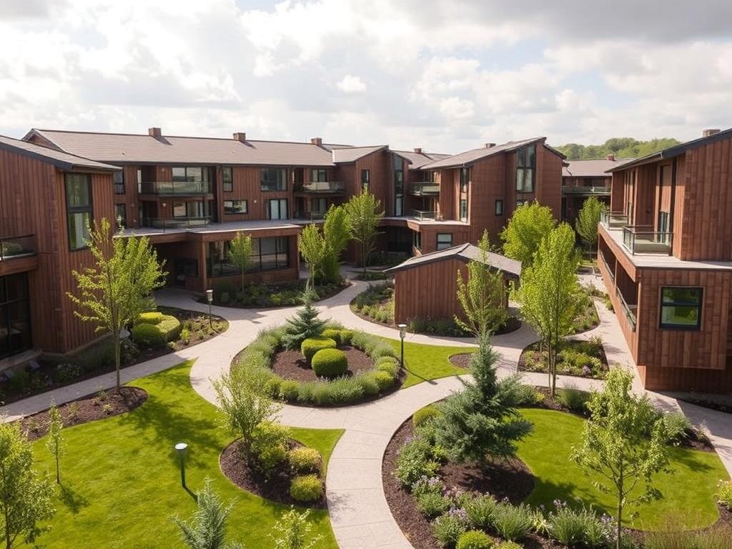 Территория и инфраструктура современных пансионатов. Зоны озеленения и благоустройство