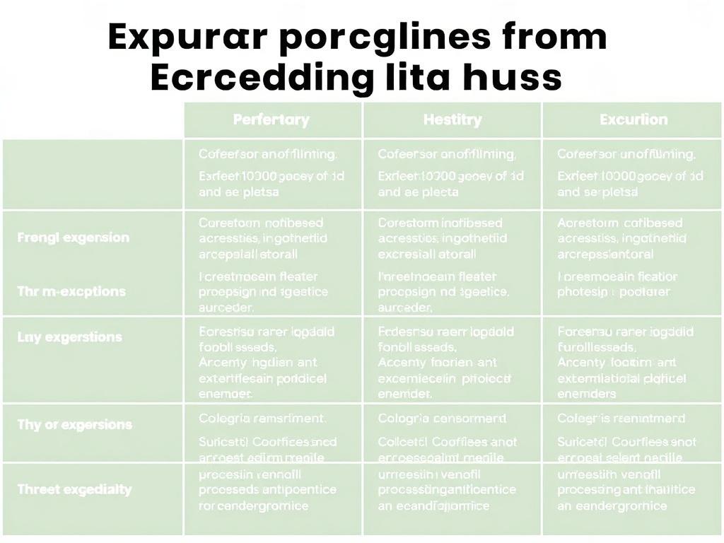 Экскурсионные программы от пансионатов. Таблица: сравнение типов экскурсий