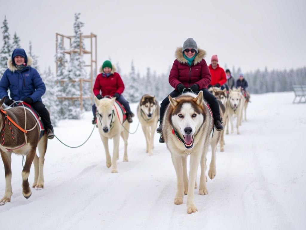 Катание на хаски и оленях. Фотографии, память и правильные моменты