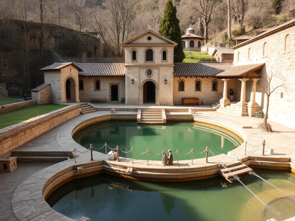 Святые источники и монастыри. Архитектура источников: купель, часовня, ограждение