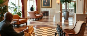 Шахматы и шашки в холле: как деревянные фигуры меняют атмосферу общественного пространства