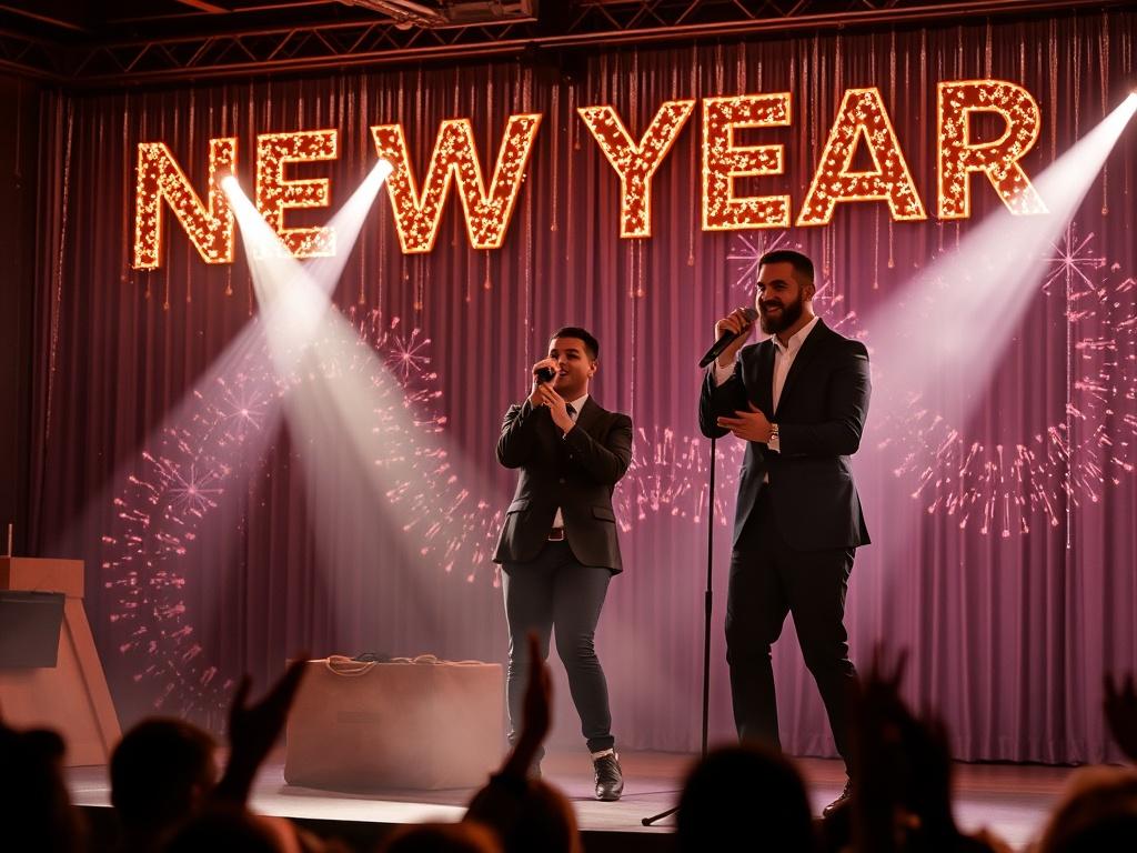 Корпоративный новый год на выезде. Ведущий, артисты и шоу-программа