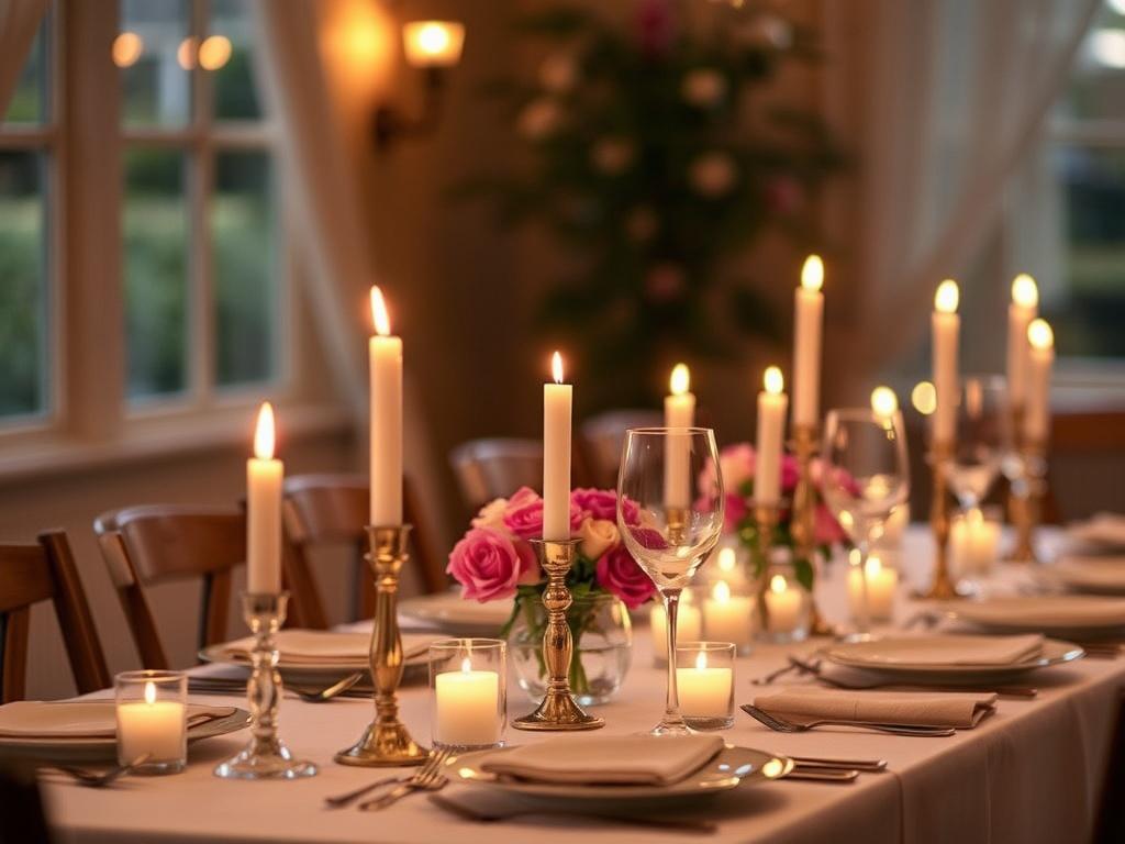 Романтика и свечи на ужине. Композиции на столе: баланс света и пространства