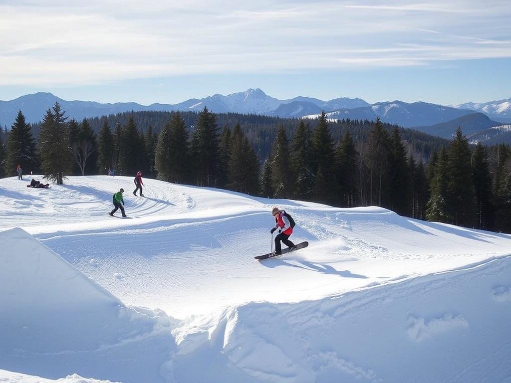 Лыжи и сноуборд в горах. Парк и трюки: постепенное освоение и работа над безопасностью