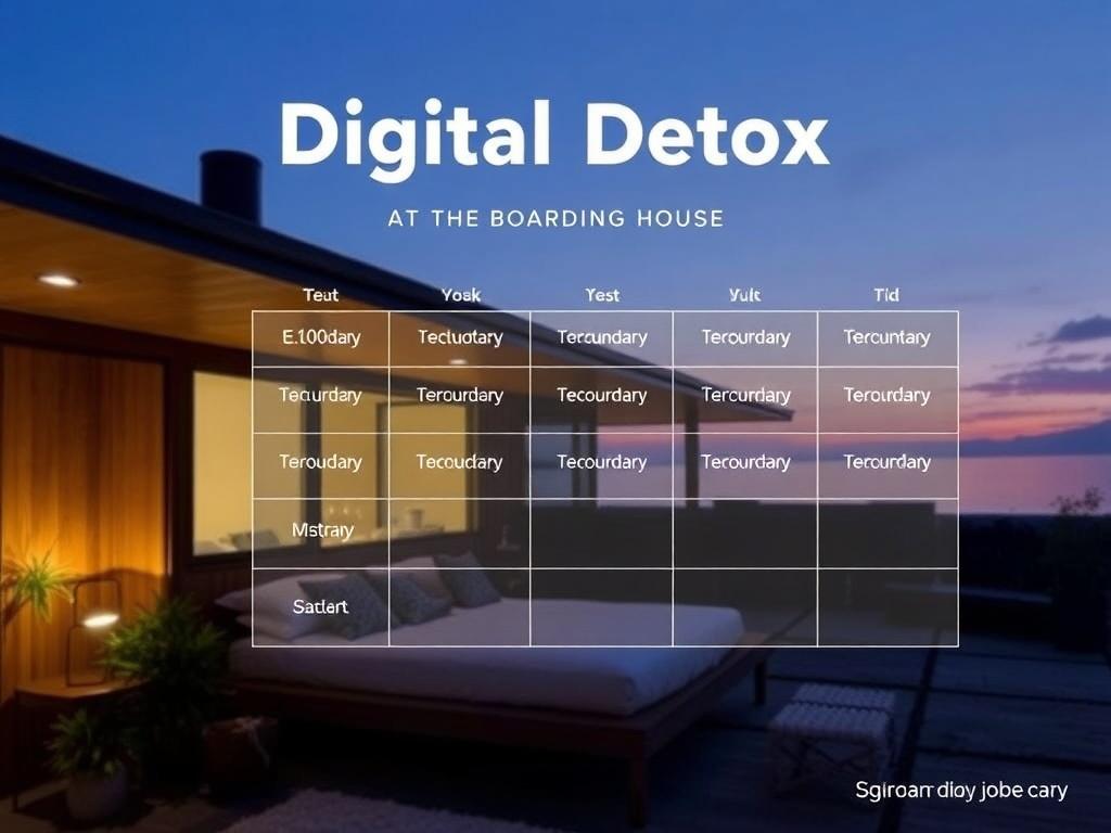 Цифровой детокс в пансионате. Примерная программа дня для детокса в пансионате