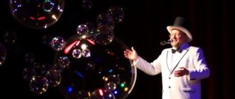 Шоу мыльных пузырей и иллюзионисты: магия прозрачных миров на сцене