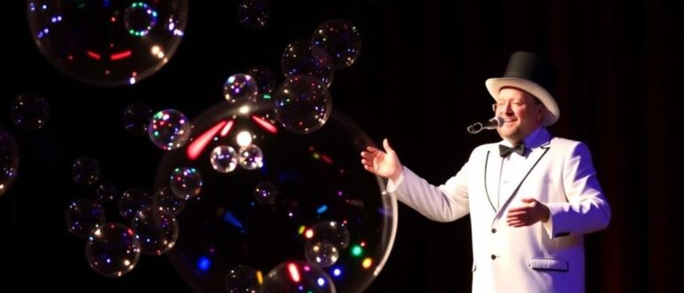 Шоу мыльных пузырей и иллюзионисты: магия прозрачных миров на сцене