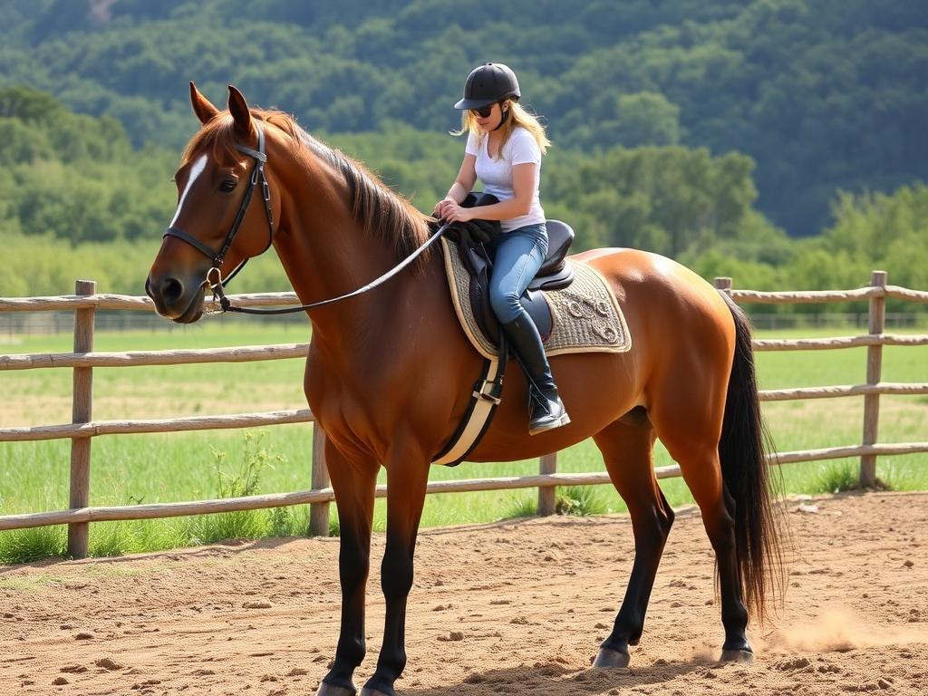 Обучение верховой езде. Руководство по помощи поводом и ногой