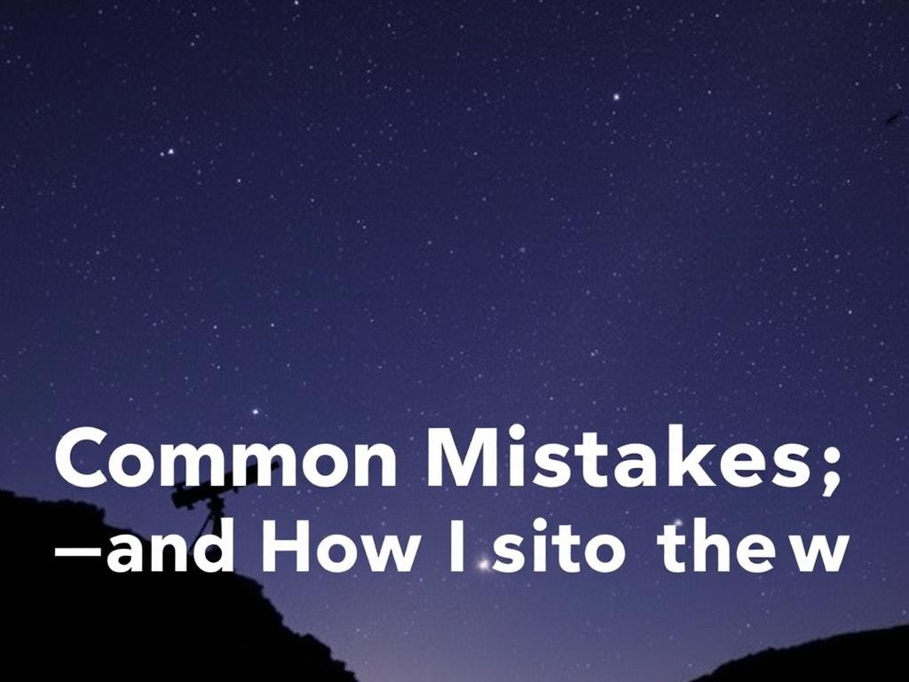 Астрономия и наблюдение звезд. Частые ошибки — и как их избежать