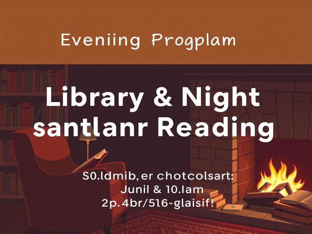 Библионочь и чтения у камина. Программа вечера: пример расписания