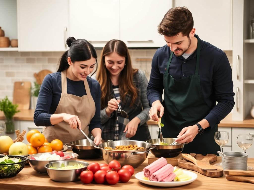 Совместное приготовление еды. Практические сценарии: семья, друзья, партнёры, квартирные вечеринки